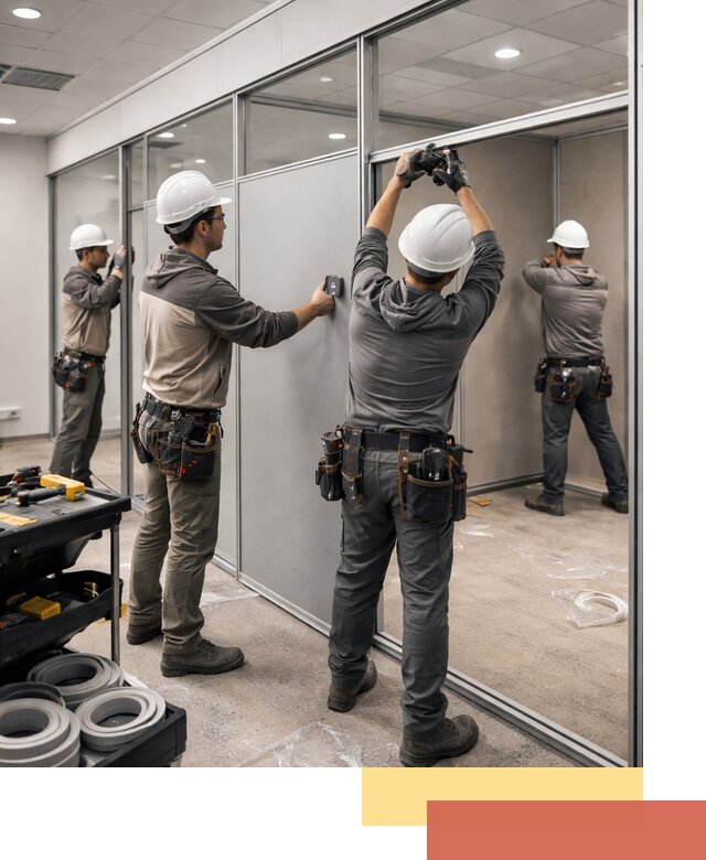 Мобильные офисные перегородки под ключ в Лесозаводске