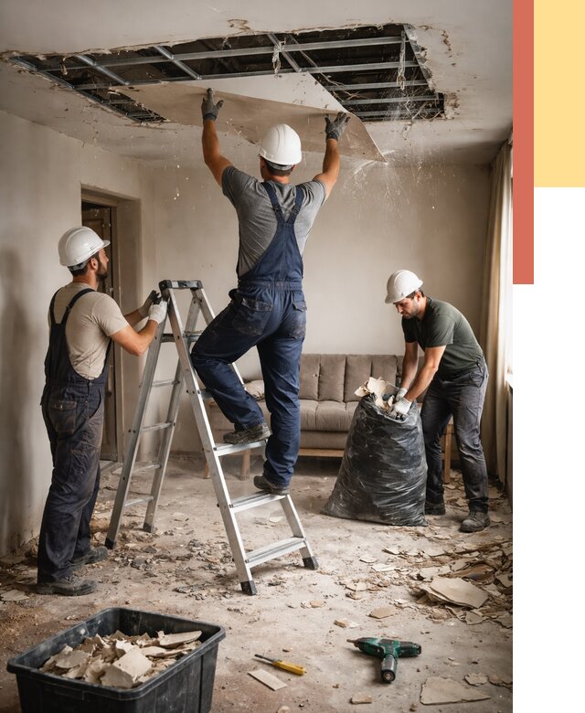 Демонтаж гипсокартонного потолка в Лесозаводске от 434 руб. за м2 — ОТДЕЛОЧНИК-Лсз