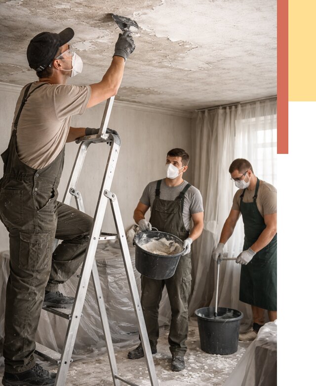 Удаление побелки с потолка в Лесозаводске от 2585 руб. быстро и недорого | ОТДЕЛОЧНИК-Лсз