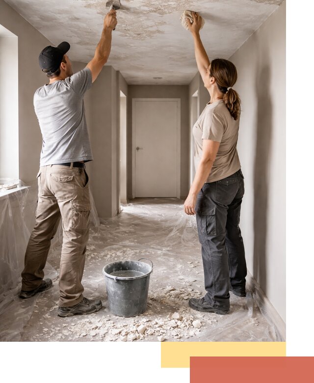 Удаление побелки с потолка в Лесозаводске — быстро и аккуратно