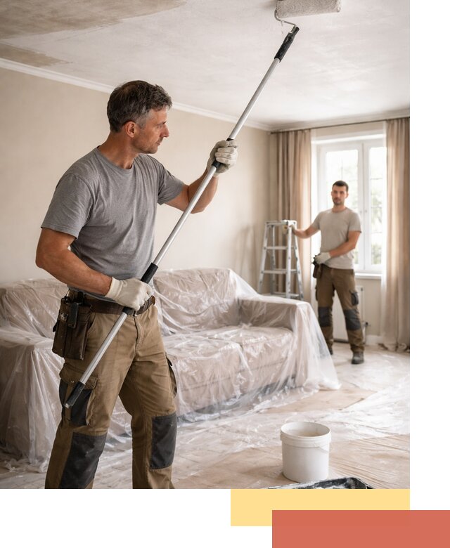 Грунтовка потолка в Лесозаводске — подготовка под покраску и отделку