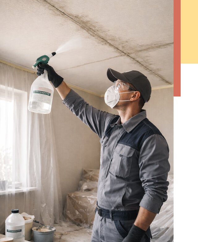 Антисептическая обработка потолка в Лесозаводске от 2585 руб. | ОТДЕЛОЧНИК-Лсз