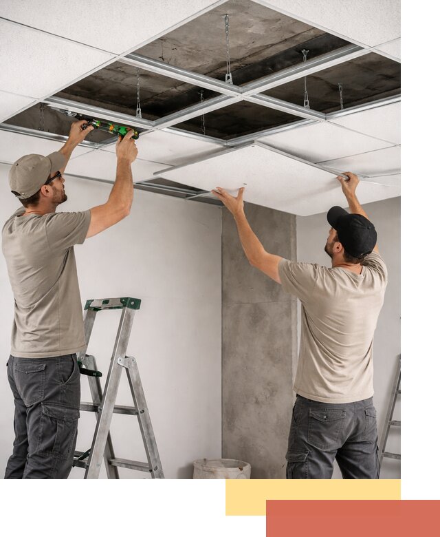 Монтаж потолка Армстронг под ключ в Лесозаводске