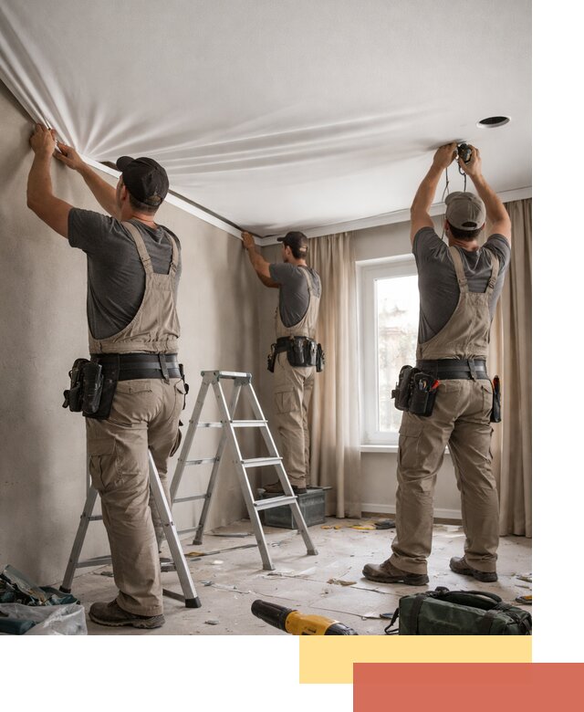 Монтаж матового натяжного потолка в Лесозаводске качественно и быстро