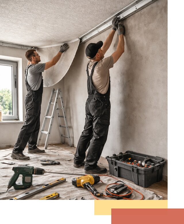 Монтаж фактурного натяжного потолка в Лесозаводске качественно и быстро