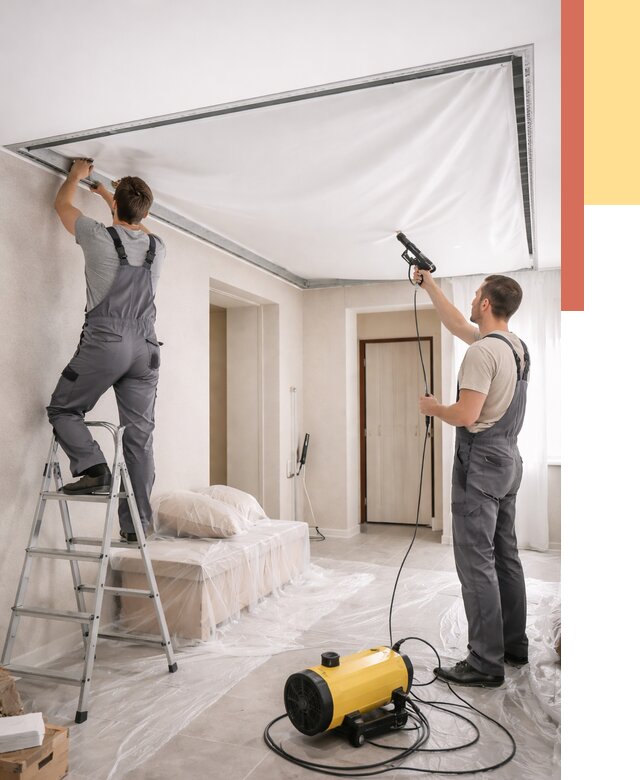 Монтаж натяжного потолка в прихожей в Лесозаводске от 2740 руб. под ключ | ОТДЕЛОЧНИК-Лсз