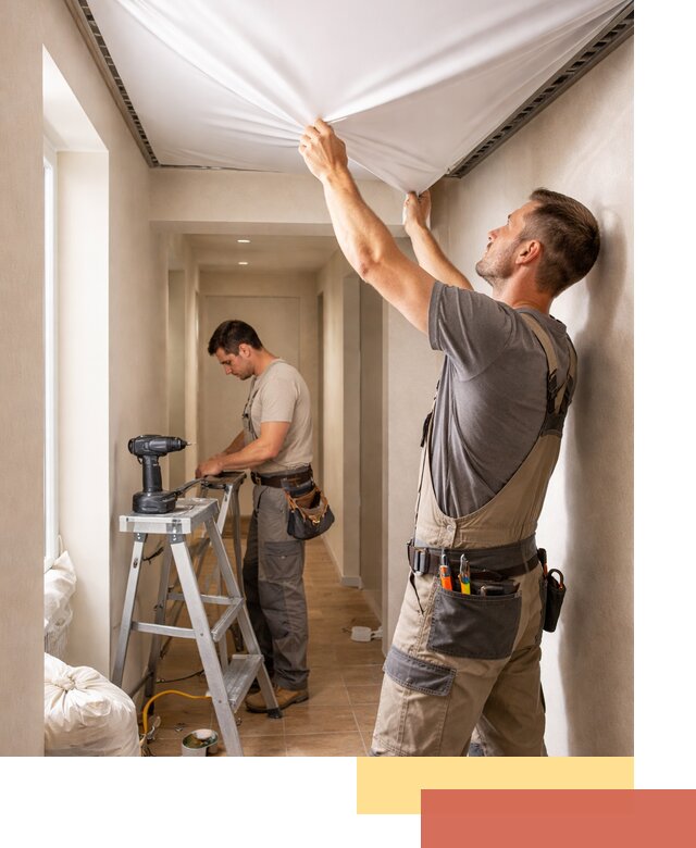 Монтаж натяжного потолка в прихожей в Лесозаводске