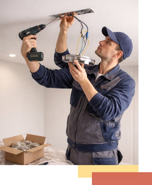 Установка люстры в натяжной потолок в Лесозаводске