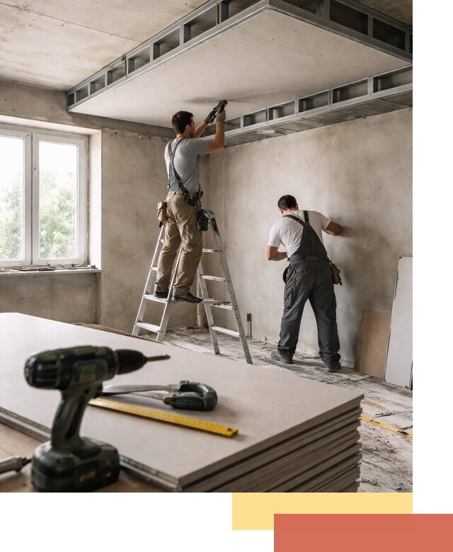 Двухуровневый потолок из гипсокартона в Лесозаводске