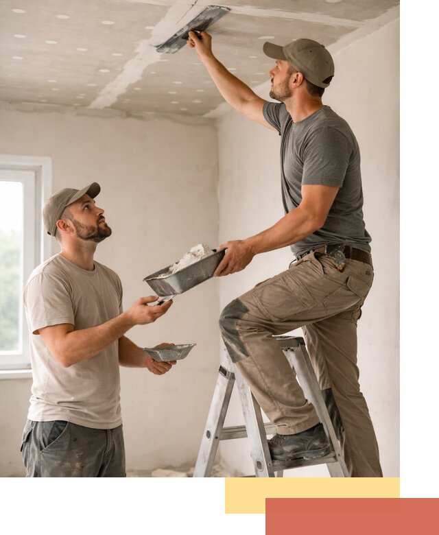 Шпаклевка потолка из гипсокартона в Лесозаводске качественно и быстро