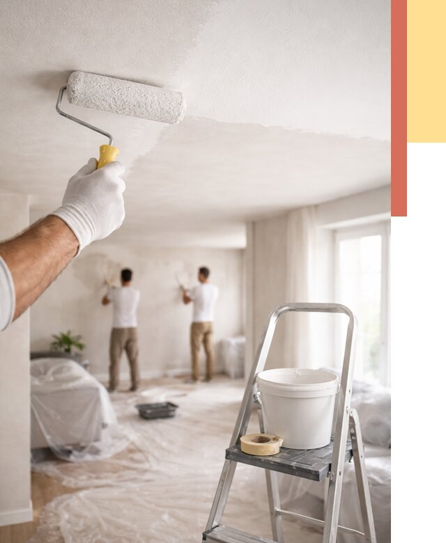 Покраска потолка акриловой краской в Лесозаводске от 2585 руб. | ОТДЕЛОЧНИК-Лсз