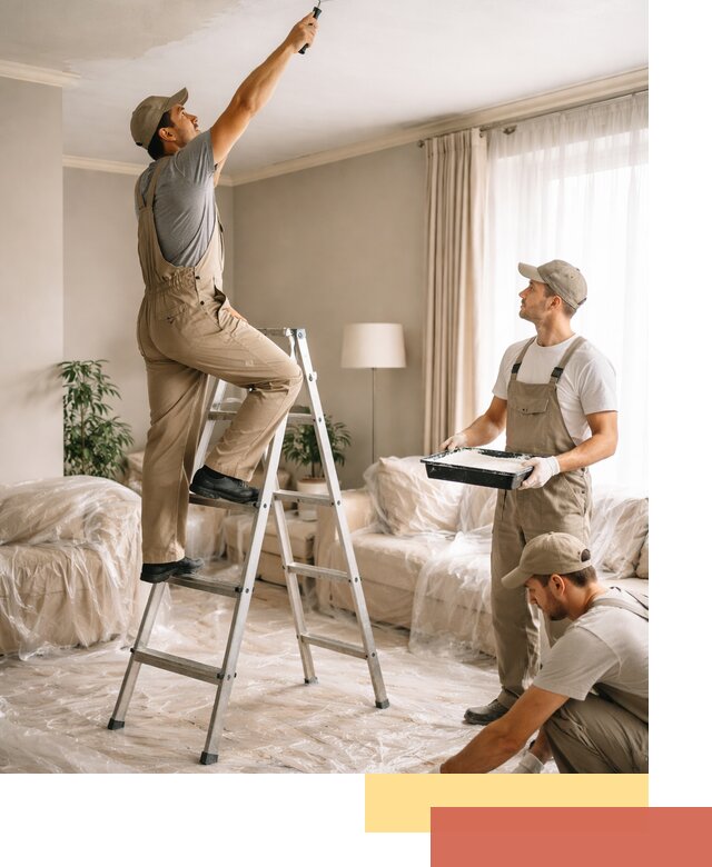 Покраска потолков акриловой краской в Лесозаводске качественно и быстро