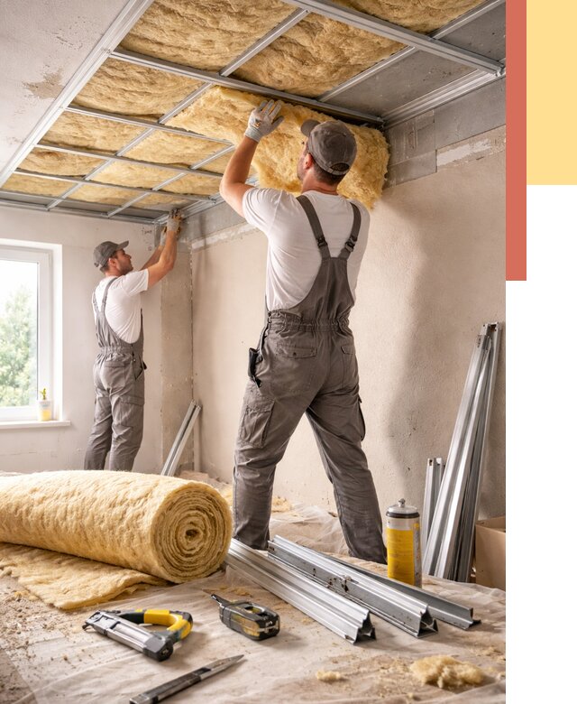 Утепление потолка в Лесозаводске от 7443 руб/м2 — недорого, быстро, под ключ | ОТДЕЛОЧНИК-Лсз