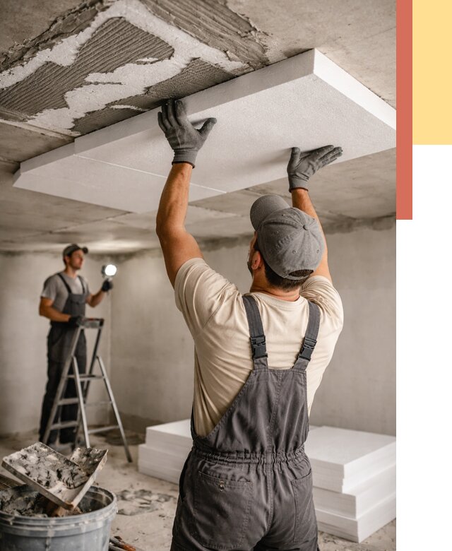 Утепление потолка пенопластом в Лесозаводске от 4652 руб/м2 — недорого и быстро | ОТДЕЛОЧНИК-Лсз