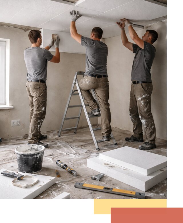 Утепление потолка пенопластом в Лесозаводске быстро и качественно